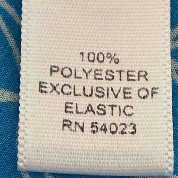 Banana Republic Blue & White Printed Dressy Blouse Size 4 - Picture 6 of 8